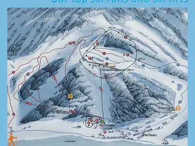 Pistenplan Karwendel-Bergbahn am Zwölferkopf