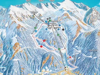 Pistenplan Achensee - Rofan - Maurach