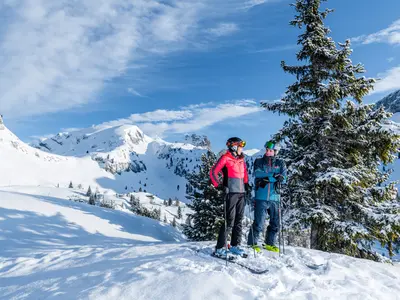 Paar im Skigebiet im Rofangebirge © Achensee Tourismus