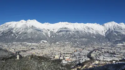 Blick auf Innsbruck und die Nordkette