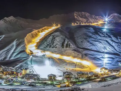 Das Skigebiet Kühtai bei Nacht © Tourismusbüro Kühtai
