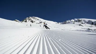 Bestens präparierte Pisten im Skigebiet Kühtai