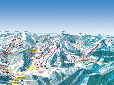 Pistenplan Zauchensee-Flachauwinkl - Ski amadé
