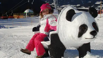 Panda in der Kinderschneewelt