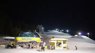 Nachtskilauf am Sun Jet