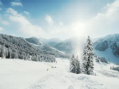 Piste in der Skiarena Berwang
