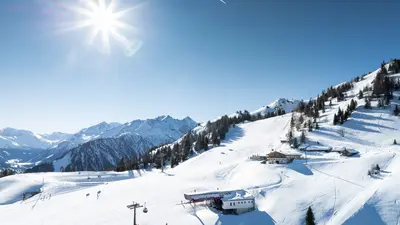 Skigebiet Rauriser Hochalmbahnen bei schönem Wetter