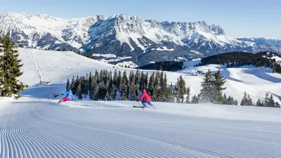 Skifahren auf perfekten Pisten in der SkiWelt