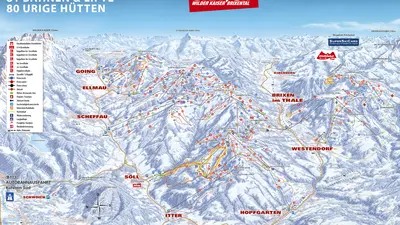Pistenplan SkiWelt Wilder Kaiser - Brixental