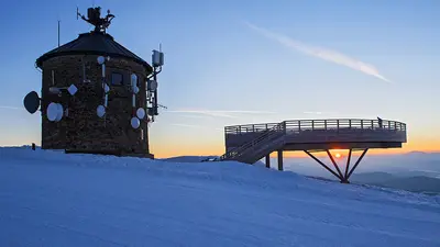 Englischer Turm und Aussichtsplattform auf der Gerlitzen