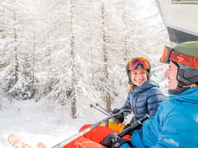 Im Sessellift auf der Gerlitzen Alpe © Region Villach / Michael Stabentheiner