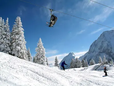 Impressionen aus dem Skigebiet Ehrwalder Alm © Somweber, Ehrwalder Almbahn