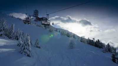 Blick auf den Sessellift