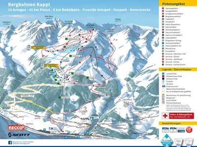 Pistenplan Kappl - Paznaun