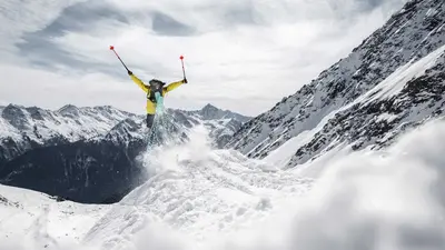 Freeride-Athlet Max Kroneck in Kappl