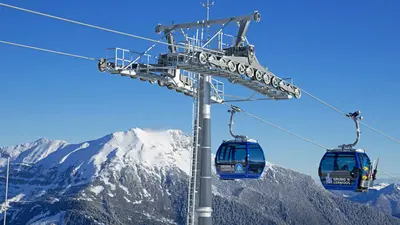 Grubig II-Bahn im Skigebiet Lermoos