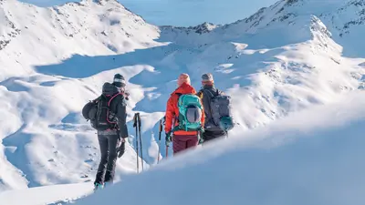 Wintersportler in See (Paznaun)