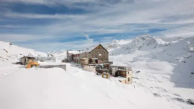 Blick auf die Bergstation Vent