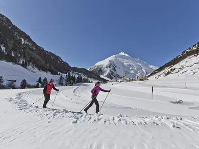 Langläufer auf der Loipe in Vent © Ötztal Tourismus
