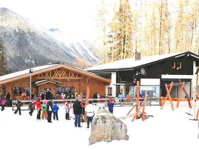 Hütte im Skigebiet Grünberg © Skilift Grünberg-Obsteig