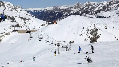 Skifahren im Skigebiet Weißsee