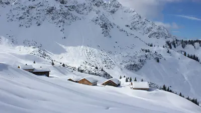 Die Alpe Oberpartnom im Winter