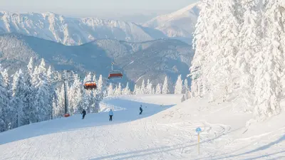 Blick auf eine Piste am Stuhleck