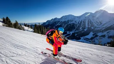 Skifahrer am Präbichl