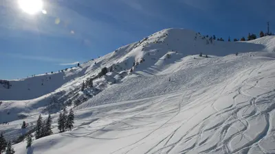 Blick auf das Skigebiet Riesneralm