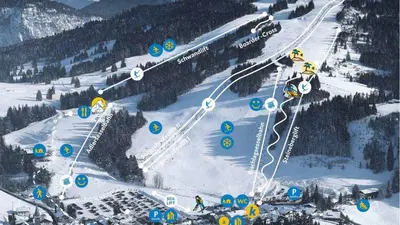 Pistenplan Jungholzer Schilifte - Sorgschrofen