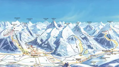 Pistenplan Skizirkus Zöblen-Schattwald