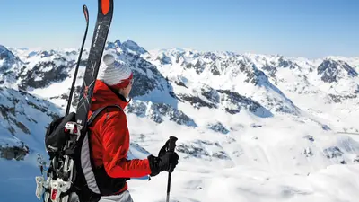 Skitourengeher auf der Bielerhöhe