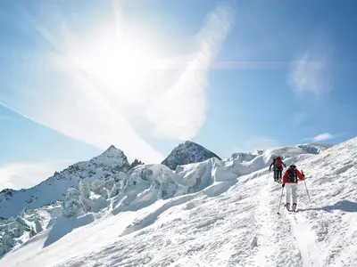 Skitourengeher auf der Bielerhöhe © Illwerke Tourismus