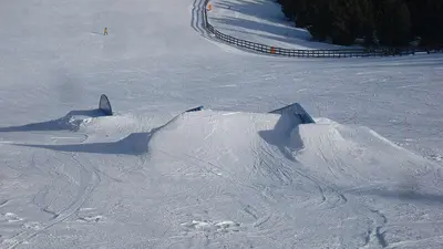 Blick auf die Obstacles im Airypark am Kreischberg