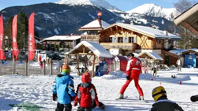 Kinder in der Skischule Confetti im Skigebiet Ehrwalder Wettersteinbahnen