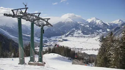 Panoramablick von der Wetterstein-Abfahrt