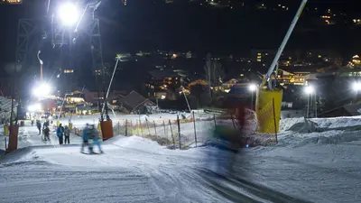 Kesserlift im Kleinwalsertal bei Nacht