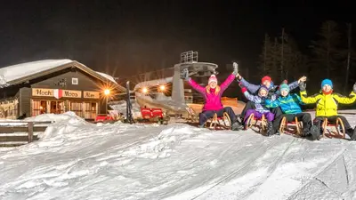 Rodler auf der Hochmoosalm