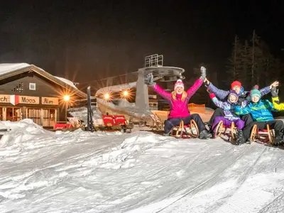 Rodler auf der Hochmoosalm © Region Seefeld / Stefan Wolf