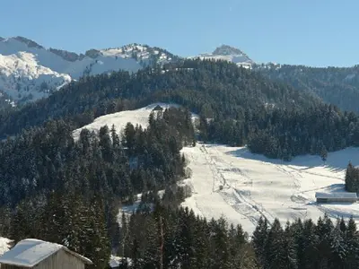 Blick ins Skigebiet Sibratsgfäll