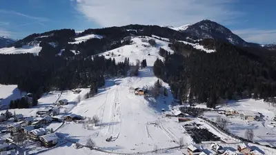 Blick auf das Familienskigebiet in Kötschach-Mauthen