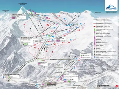 Pistenplan Kitzsteinhorn-Maiskogel - Zell am See-Kaprun