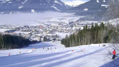 Abfahrt in der Schwabenbergarena