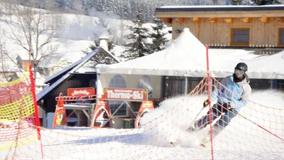 Skifahrer in der Schwabenbergarena