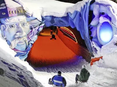 Tunnel auf der Erlebnisrodelbahn © Semmering-Hirschenkogel Bergbahnen