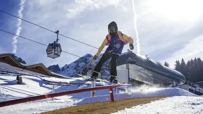 Rail im Snowpark Muttereralm