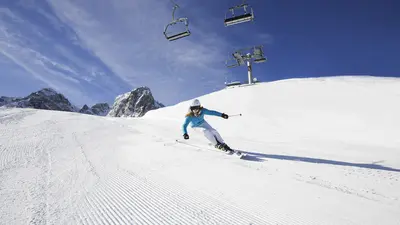 Piste im Skigebiet Muttereralm