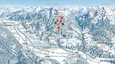Pistenplan Kellerjoch