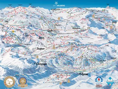 Pistenplan Lech Zürs am Arlberg