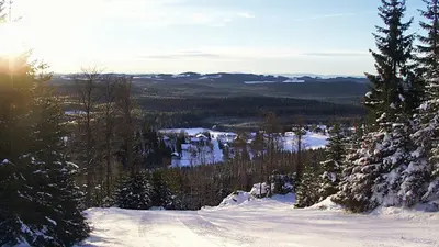 Aussicht vom Skigebiet